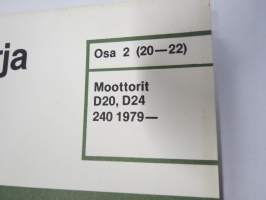 Volvo Huoltokäsikirja Osa 2 (20-22) Korjausohjeet Moottorit D20, D24, 240 1979- -korjaamokirjasarjan osa