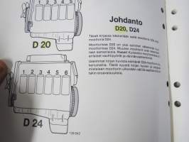 Volvo Huoltokäsikirja Osa 2 (20-22) Korjausohjeet Moottorit D20, D24, 240 1979- -korjaamokirjasarjan osa