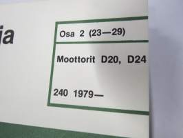 Volvo Huoltokäsikirja Osa 2 (23-29) Korjausohjeet Moottorit D20, D24, 240 1979- -korjaamokirjasarjan osa