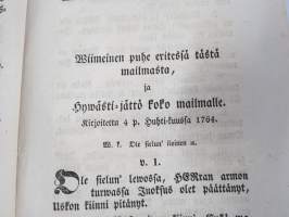 Aikainen valmistus kuolemaan, Ilmoitettu koska Nousiaisten Seurakunnan Kirkkoherra... Abraham Achrenius 28.9.1769, ilman edelläkäywäistä.... edespantu 2 wirrestä