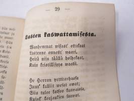 Wähäinen ja Wiisas. Lastensaarna johdosta Sananlaskukirjan 30: 24-28. teos J.C. Ahle`n. kääntämä M. Costiander´in. Porwoossa 1856
