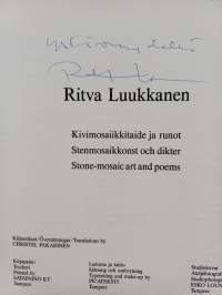 Kirposi kivi ja sana helisi : kivimosaiikkitaide ja runot (signeerattu, tekijän omiste)