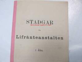 Säännöt  Elinkorkolaitokselle Turussa 1891/Stadgar för Lifränteanstalten i Åbo 1891