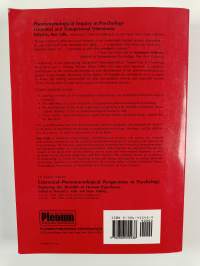 Phenomenological Inquiry in Psychology - Existential and Transpersonal Dimensions