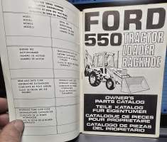 FORD 550 TRACTOR LOADER BACKHOE Owners parts catalog