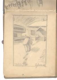 Piirustuskansio 1927 Kyllikki Knaapi yht 28 lehteä