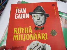 Köyhä miljonääri (pääosissa Jean Gabin &amp; Micheline Presle) -elokuvajuliste