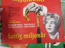 Köyhä miljonääri (pääosissa Jean Gabin &amp; Micheline Presle) -elokuvajuliste