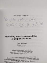Modelling Ion Exchange and Flow in Pulp Suspensions (signeerattu, tekijän omiste)