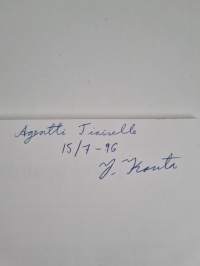 Synkkimistin päiväkirja (signeerattu, tekijän omiste)