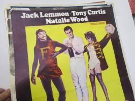 Suuri kilpa-ajao maailman ympäri, pääosissa Jack Lemmon, Tony Curtis, Natalie Wood -elokuvajuliste