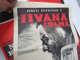 Iivana Julma - Ivan den grymme, ohjaus Sergei Eisenstein, pääosassa Nikolai Tsherkasov -elokuvajuliste, klassikko! Huomaa poikkeava koko 34 x 50 cm