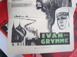 Iivana Julma - Ivan den grymme, ohjaus Sergei Eisenstein, pääosassa Nikolai Tsherkasov -elokuvajuliste, klassikko! Huomaa poikkeava koko 34 x 50 cm
