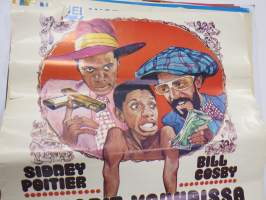 Huijarit vauhdissa, pääosissa Sidney Poitier, Bill Cosby -elokuvajuliste