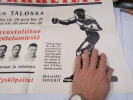 Kansainväliset nyrkkeilyt VPK:n talossa 1935 (Turku) mukana 4 Neuvostoliiton maaottelumiestä Valeri Agadsanov, Eugeni ogurenkov, Viktor Mihailov, Konstantin Rikunov