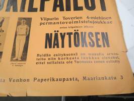 Maarian Pyrkivä - Telinevoimistelukilpailut 1935 Vähäväkisten juhlasalissa, mukana Vipurin Toverti permantovoimistelunäytös