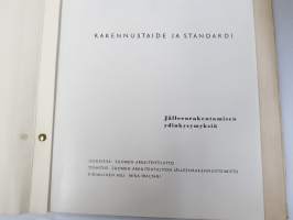 Rakennustaide ja standardi - Jälleenrakentamisen ydinkysymyksiä - Suomen Arkkitehtiliitto, kirjallinen asu: Mika Waltari, erittäin harvinainen