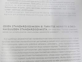 Rakennustaide ja standardi - Jälleenrakentamisen ydinkysymyksiä - Suomen Arkkitehtiliitto, kirjallinen asu: Mika Waltari, erittäin harvinainen