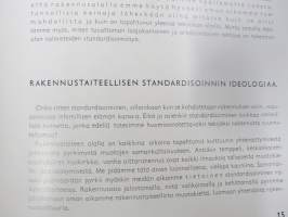 Rakennustaide ja standardi - Jälleenrakentamisen ydinkysymyksiä - Suomen Arkkitehtiliitto, kirjallinen asu: Mika Waltari, erittäin harvinainen