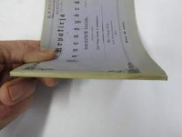 Arpakirja eli Onnenpyörä, huvitukseksi kansalle. Kolmas painos. 1876, erittäin harvinainen, tämä kappale kuulunut kustantajan G.W. Edlundin arkistoon