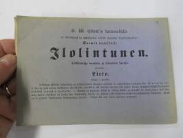 Arpakirja eli Onnenpyörä, huvitukseksi kansalle. Kolmas painos. 1876, erittäin harvinainen, tämä kappale kuulunut kustantajan G.W. Edlundin arkistoon