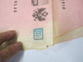 Forssa Aktiebolag 1880-luku -kangaspakan etiketti / pakkauskääre