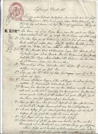 Veroleimapaperi 4 kop kohopainoleima  Kamreeri L O PrytzVesileimapaperi 1827