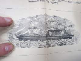 Wene- ja laiwanrakennuskurssi saaristolaisille - Turun Teollisuuskoulu -1800-luvun lopun juliste, ultraharvinainen!