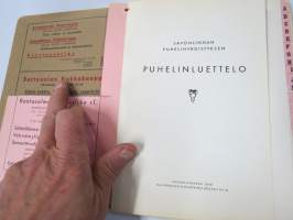 Savonlinnan ja ympäristön puhelinluettelo 1950