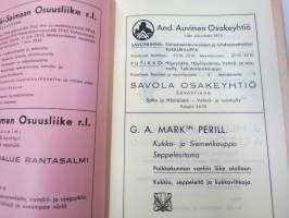 Savonlinnan ja ympäristön puhelinluettelo 1944, sisältää myös erillisen lisäluettelon