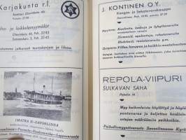Savonlinnan ja ympäristön puhelinluettelo 1944, sisältää myös erillisen lisäluettelon