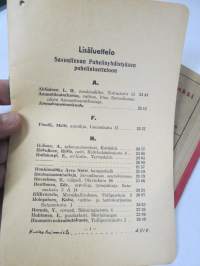 Savonlinnan ja ympäristön puhelinluettelo 1944, sisältää myös erillisen lisäluettelon