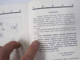 ARBOR - Patenteerattu siirrettävä moottorisaha ARBOR, käytettävä puiden kaadossa, tukkien katkaisemisessa ja halkojen sahauksessa -käyttöohjekirja