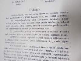 ARBOR - Patenteerattu siirrettävä moottorisaha ARBOR, käytettävä puiden kaadossa, tukkien katkaisemisessa ja halkojen sahauksessa -käyttöohjekirja