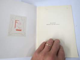 Maantie meillä ja muualla -matkakuvaus Englannista, kustantanut Suomalainen Shell Oy, harvinainen, tämä kappale kuulunut Artturi Hellemaan (Friitala) kotikirjastoon