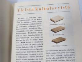 Kuitulevyopas 1951 - Tee se itse kuitulevystä tai huokoisesta kovalevystä, perusteellinen opas rakentajille - valmistajatehtaitten yhteisen yhdistyksen julkaisu