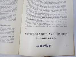 Archimedes - Handbok i skötseln av utombordsmotorn Archimedes Modell A -käyttöohjekirja