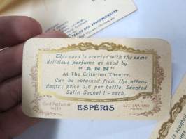 Tickets for the Criterion Theatre - Lessee Sir Charles Wyndham, kuori teatterilipuille, sisältää 2 kpl vuoden 1912/13 kalenteria, jossa sama &quot;Esperis&quot; tuoksu kuin...