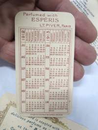 Tickets for the Criterion Theatre - Lessee Sir Charles Wyndham, kuori teatterilipuille, sisältää 2 kpl vuoden 1912/13 kalenteria, jossa sama &quot;Esperis&quot; tuoksu kuin...