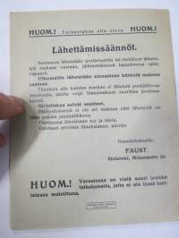 Hintaluettelo taikakoneista - Faust, Helsinki