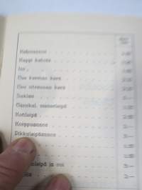 Kahvila Aula, Viipuri - Hinnasto 1935