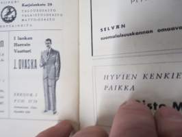 Kahvila Aula, Viipuri - Hinnasto 1935