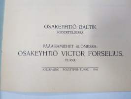 Käyttöohje Baltik-Käsiseparaattoreille B10, B21, B22, B23 vuoden 1910 mallit -käyttöohjekirja &amp; varaosaluettelo