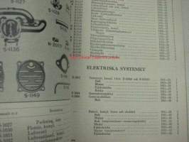 Fordson traktor Reservdelskatalog 15.6.1934 -alkuperäinen varaosaluettelo ruotsiksi