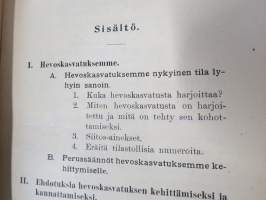 Hevoskasvatuksemme ja ehdotuksia sen kohottamiseksi