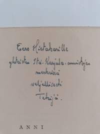 Anni : 1-näytöksinen näytelmä Itä-Karjalasta (signeerattu, tekijän omiste)