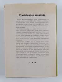 Maatalouden sanakirja = Lantbrukets ordbok = Landwirtschftliches Wörterbuch = Agricultural dictionary