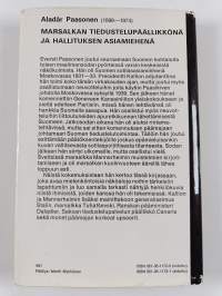 Marsalkan tiedustelupäällikkönä ja hallituksen asiamiehenä