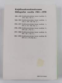 Luettelo suomalaisista kirjallisuudentutkimuksista 1961-1970