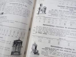 Maskinförnödenheter och Sprutor, Smörjapparater, Armatur, Pumpar, Rör, Verktyg, Transmissioner -kone- ja työkalukuvasto